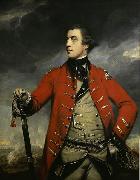 Sir Joshua Reynolds Oil on canvas portrait of British General John Burgoyne. oil painting